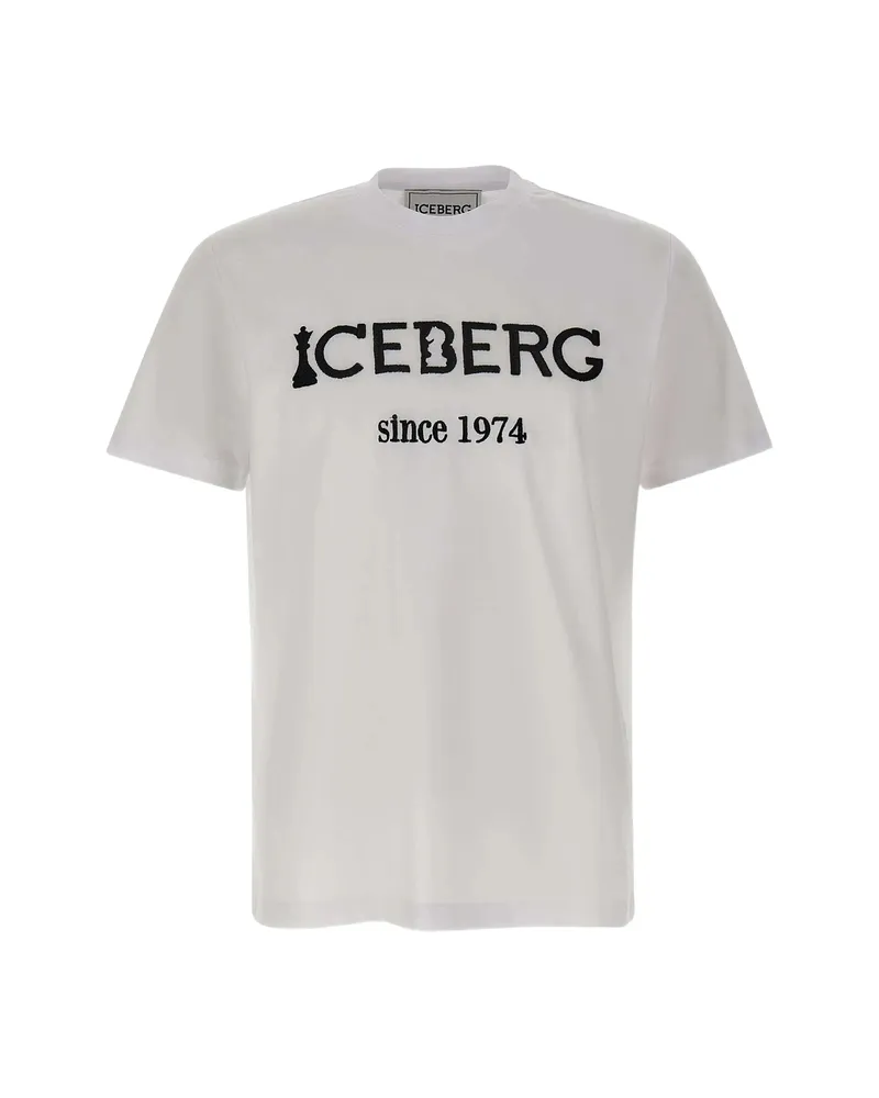 Iceberg Logo-embroidered Cotton T-shirt White