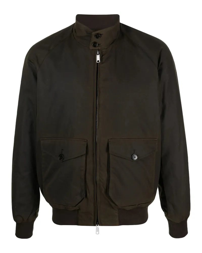 Baracuta Baracuta Waxed-cotton Jacket Green