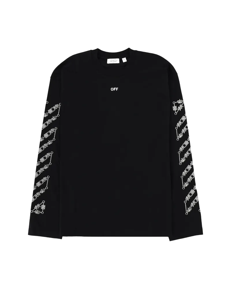 OFF-WHITE Long-sleeve Graphic T-shirt Black