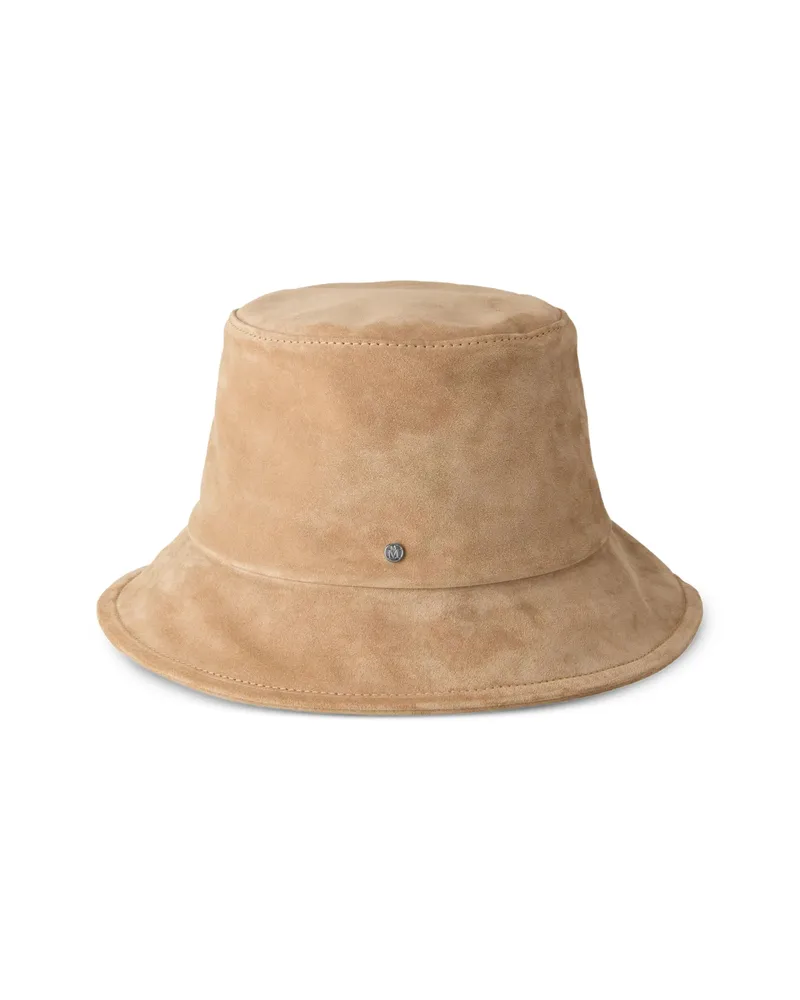 Maison Michel Suede Bucket Hat Brown