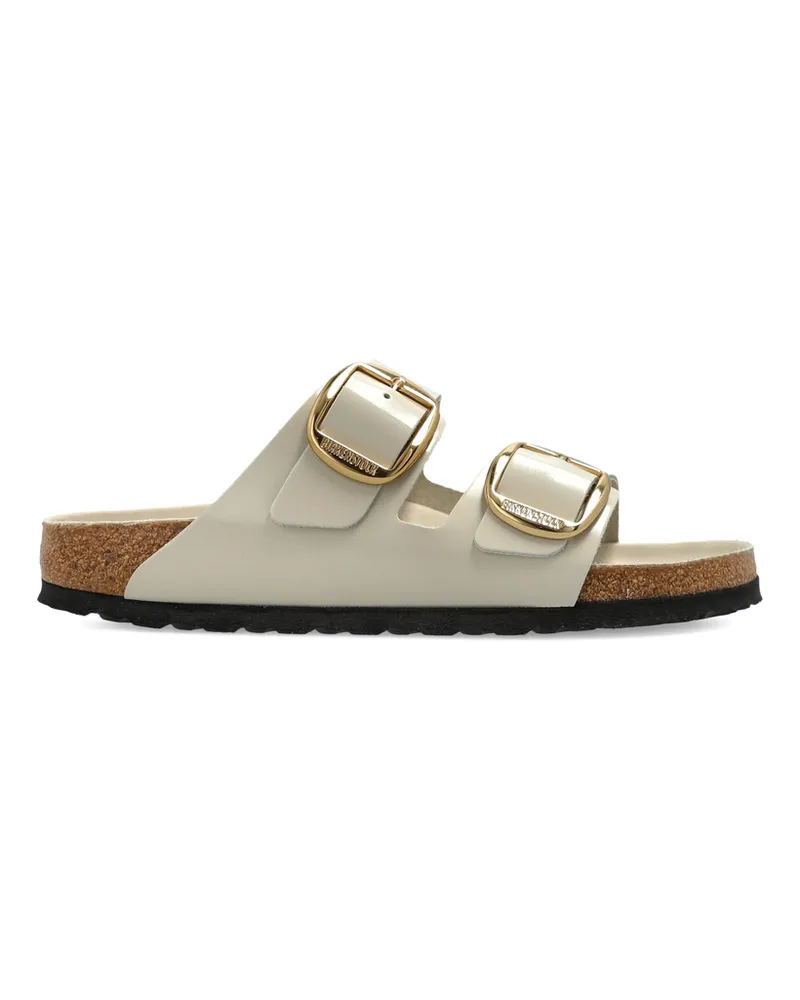 Birkenstock Buckle Leather Sandals Neutrals