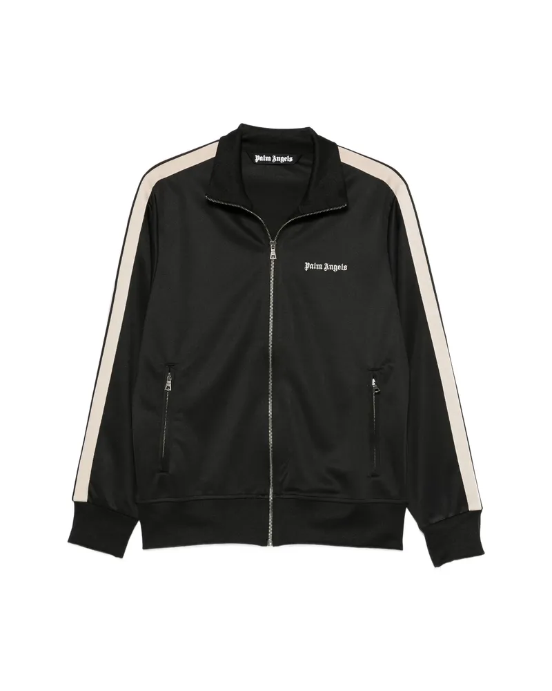 Palm Angels Embroidered-logo Zip-up Sweatshirt Black