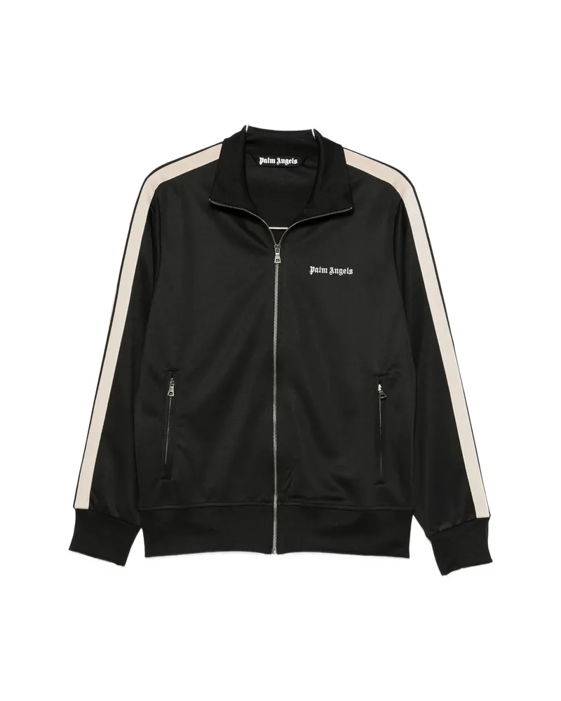 Palm Angels Embroidered-logo Zip-up Sweatshirt Black