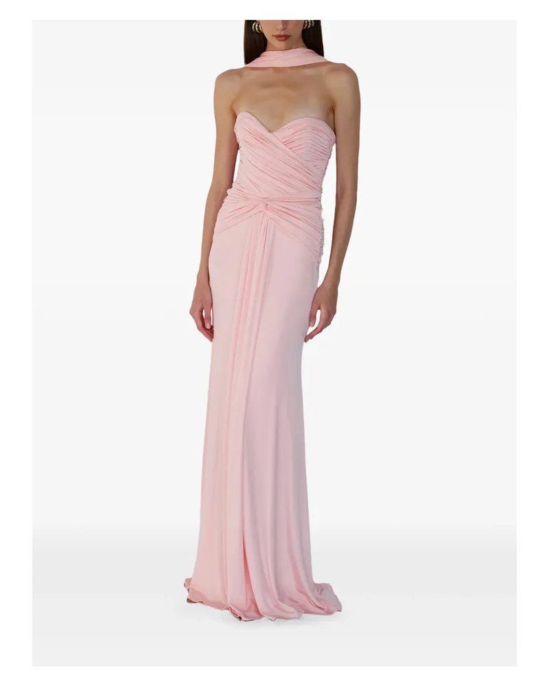 NEW ARRIVALS Amanda Heart-neck Gown Pink