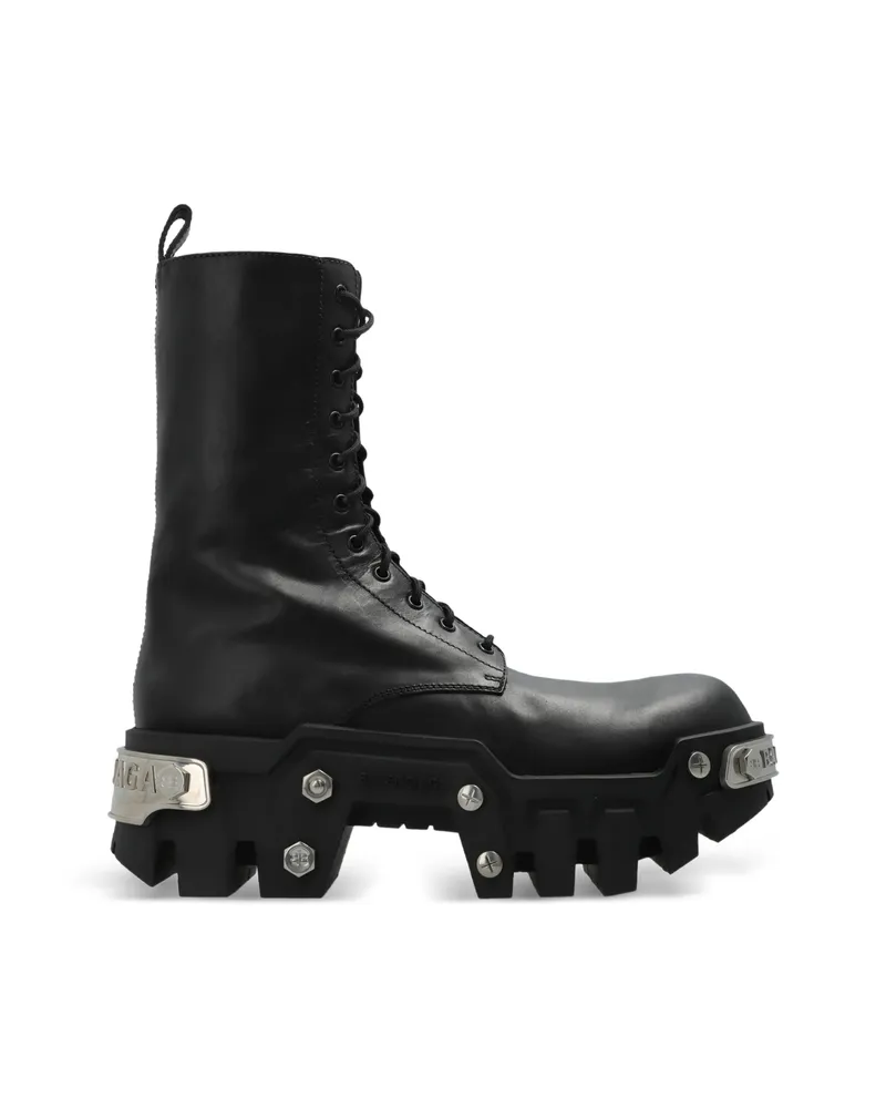 Balenciaga Bulldozer Lace-up Boots Black