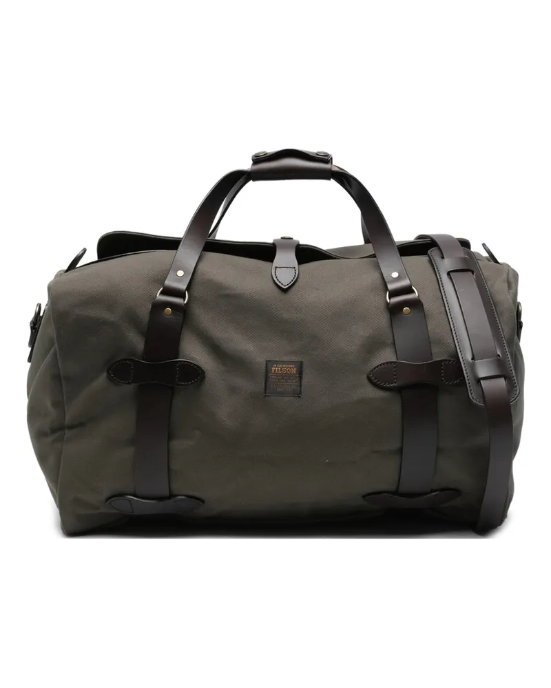 Filson Medium Leather-trim Duffle Bag Green