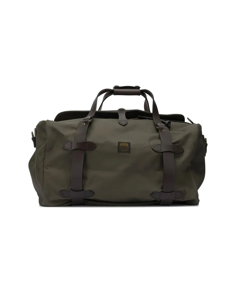 Filson Leather-trimmed Cotton Holdall Bag Green