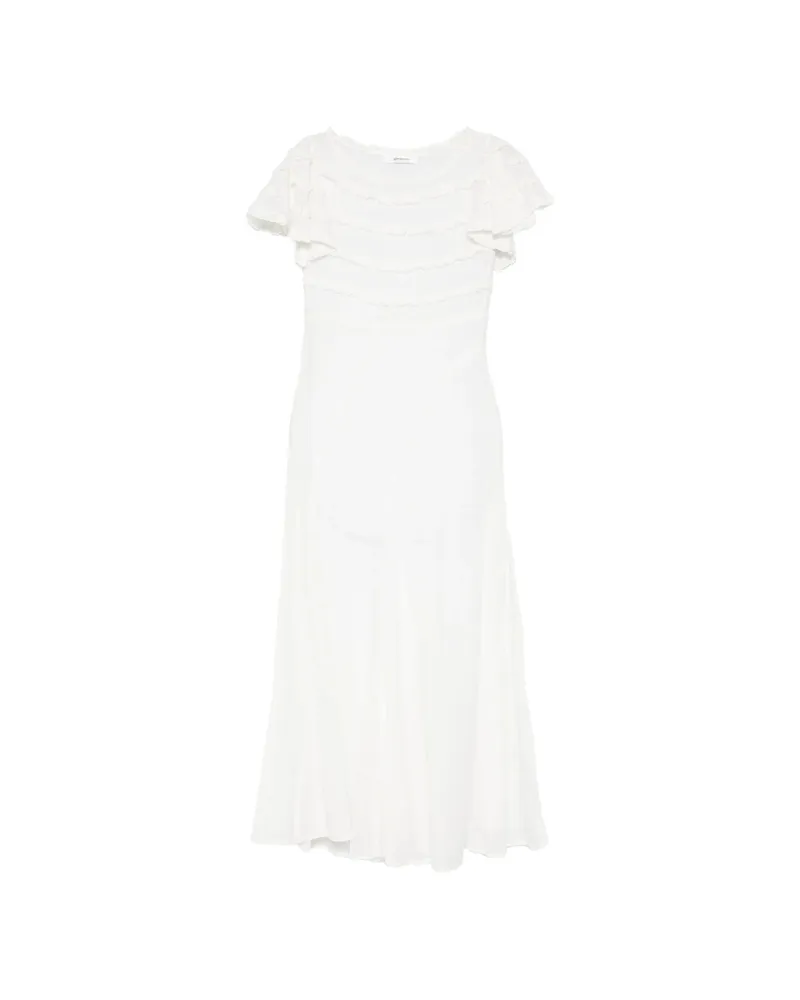 GIMAGUAS Mary Ruffled Midi Dress White