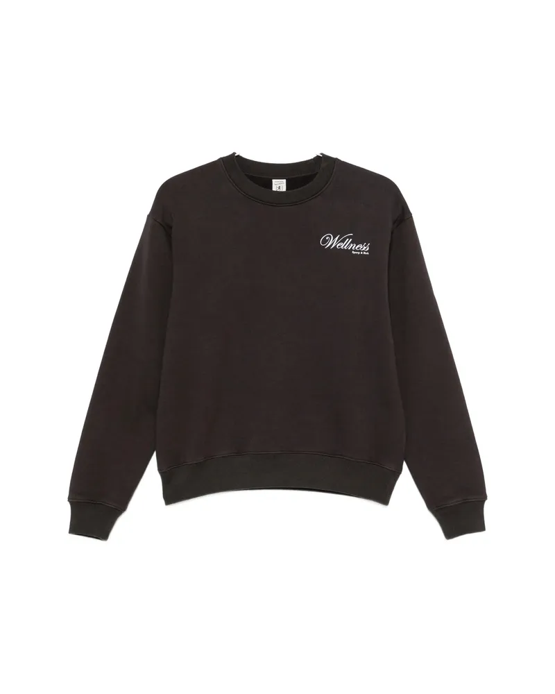SPORTY & RICH Logo-print Sweatshirt Brown