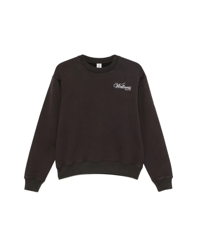 SPORTY & RICH Logo-print Sweatshirt Brown