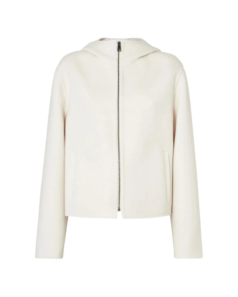 Fendi Hooded Zip-fastening Jacket Neutrals