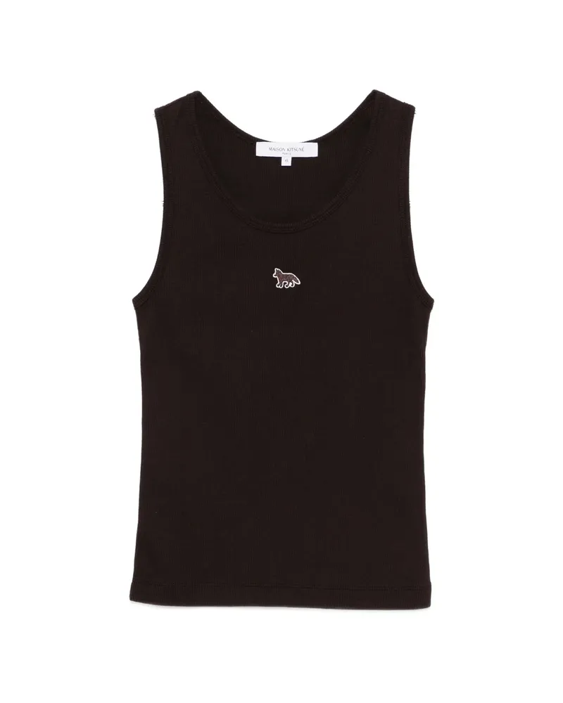 Kitsuné Appliqué Top Brown