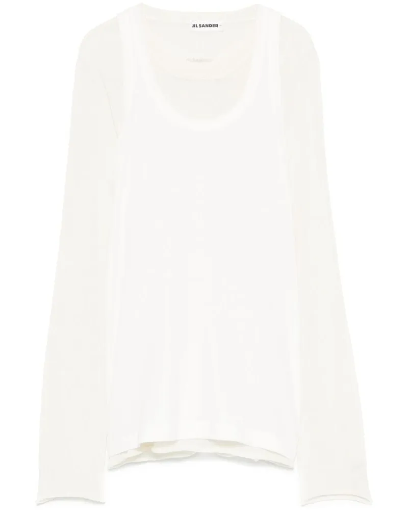 Jil Sander Raw-cut Sweater White