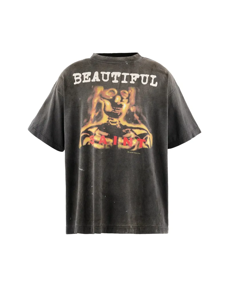 SAINT MXXXXXX Beautiful Graphic-print T-shirt Grey