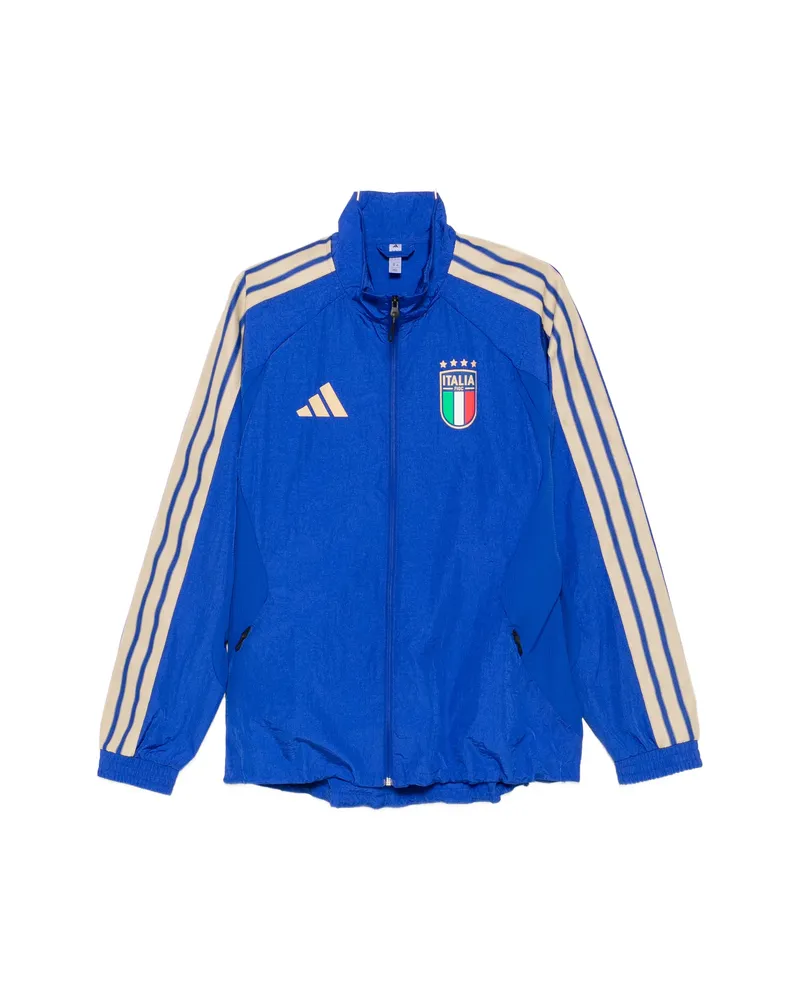 adidas Logo-print Striped Jacket Blue