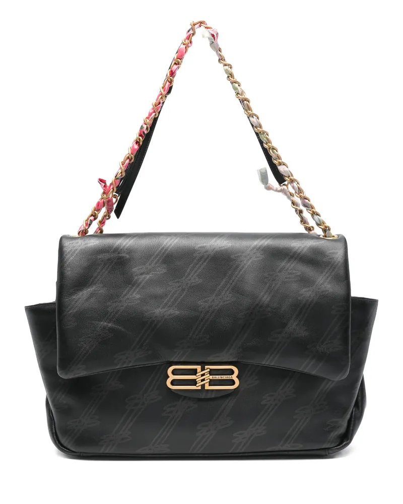Balenciaga Medium Darling Chain Shoulder Bag Black