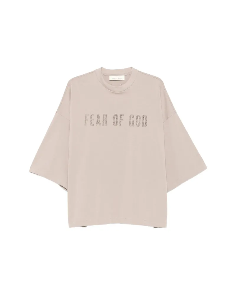 Fear of God Logo-print Drop-shoulder T-shirt Grey