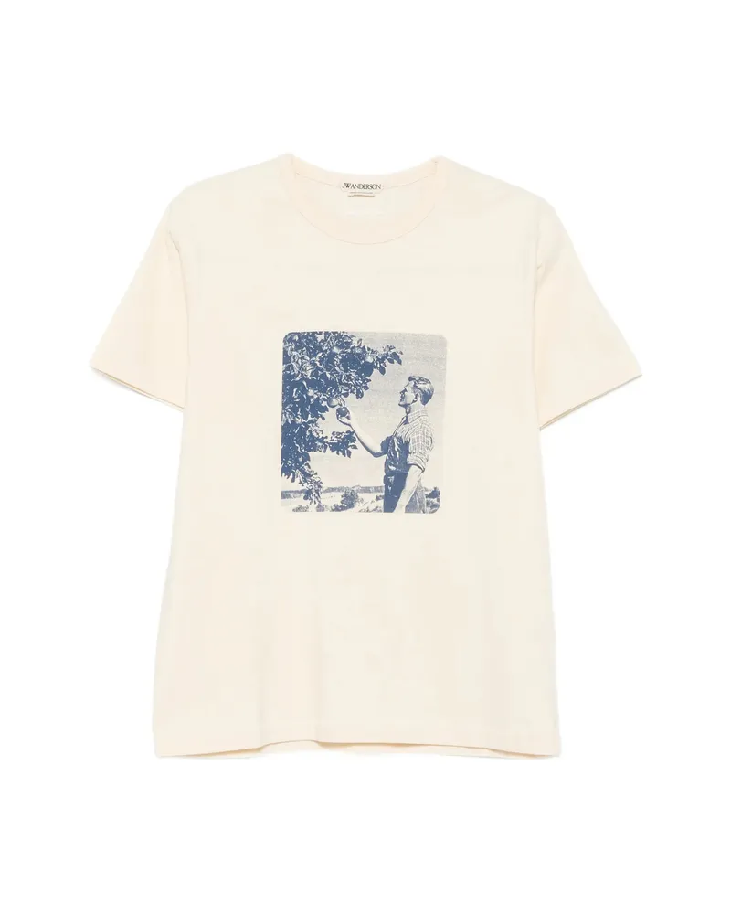 J.W.Anderson Graphic-print T-shirt Neutrals