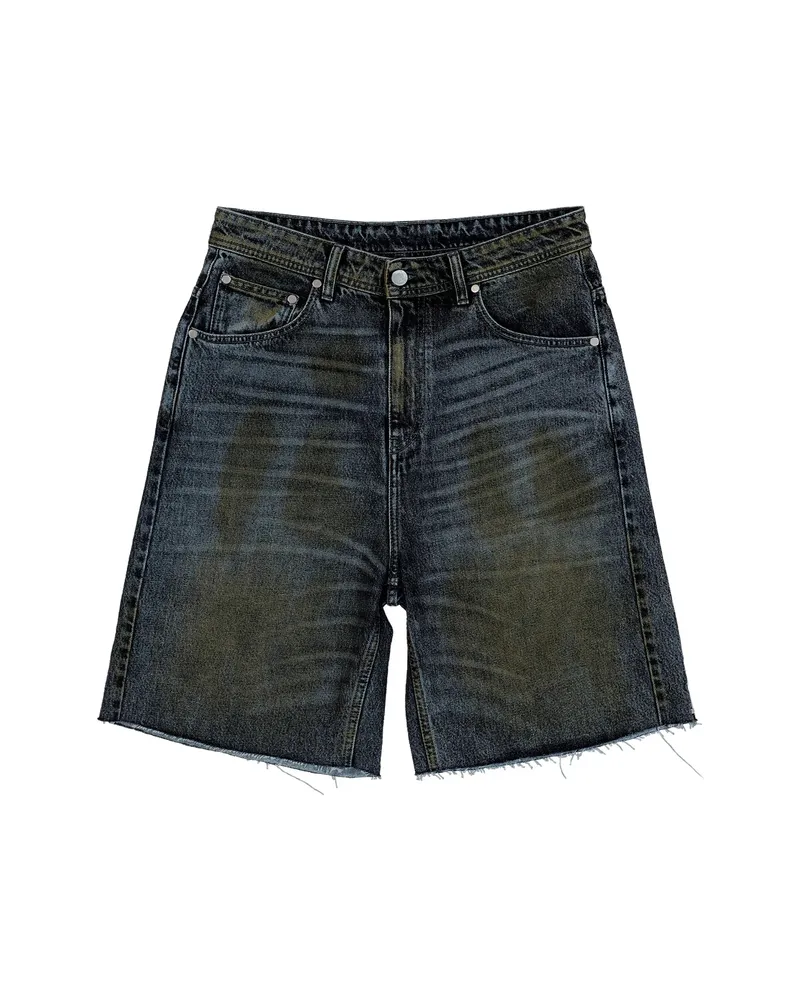 44 LABEL GROUP Frayed-hem Wide-leg Shorts Black