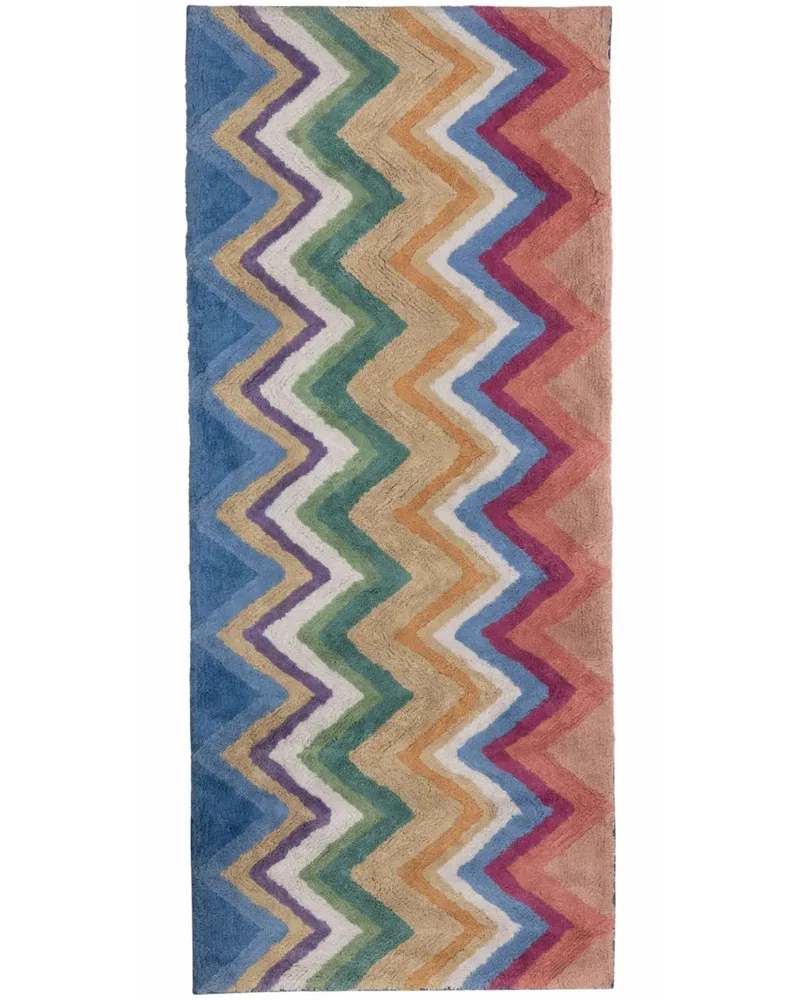 Missoni Home Zigzag Pattern Rug Pink