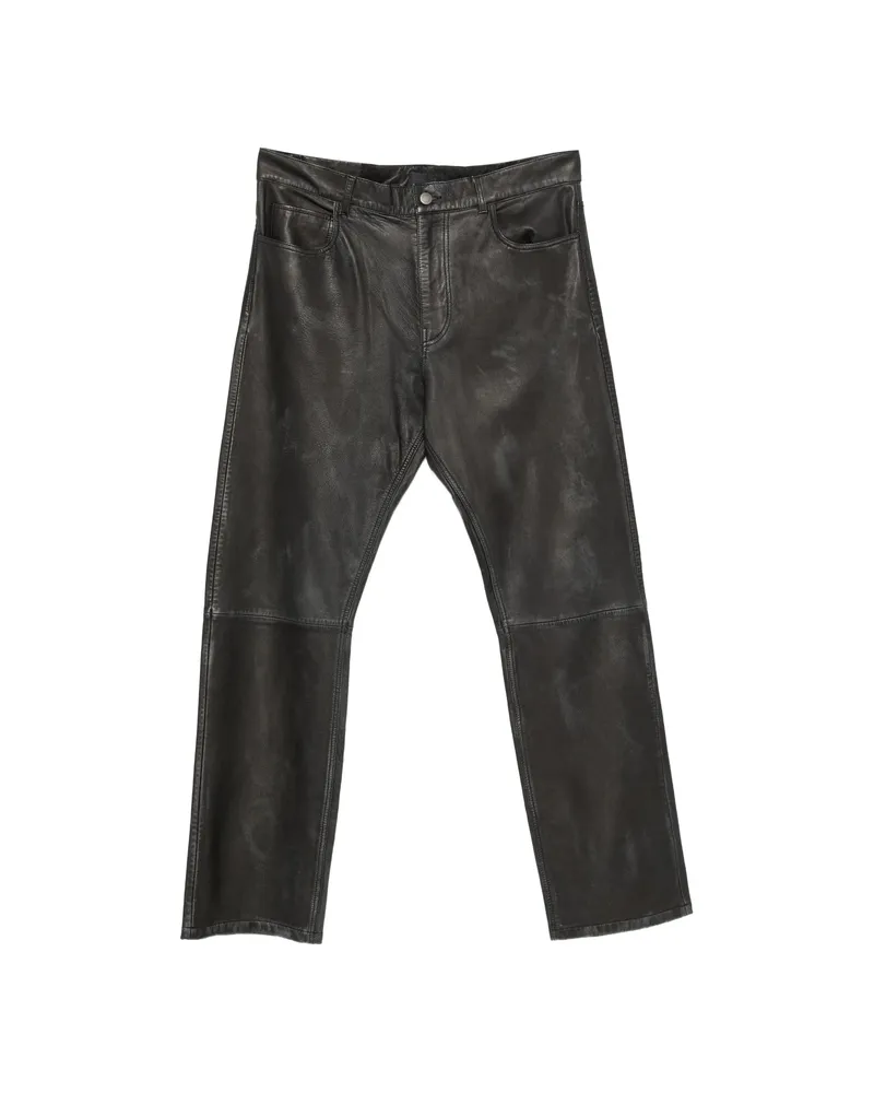 Haikure Blake Panelled Leather Trousers Black