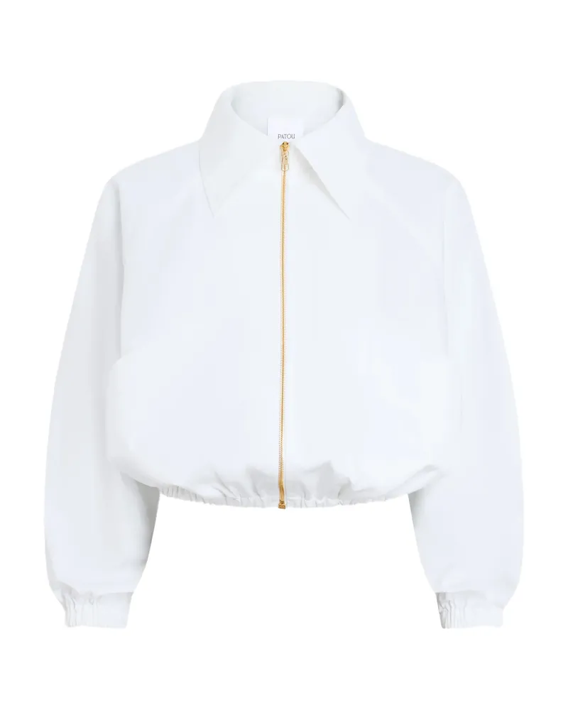 Patou Zipped Bomber Jacket White