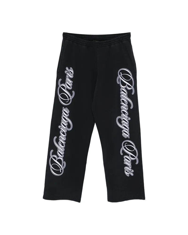 Balenciaga Cotton Track Pants Black