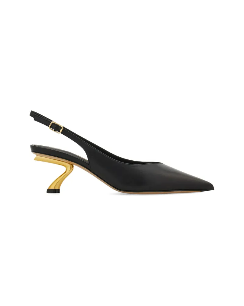 Ferragamo Sculptural Heel Slingback Black