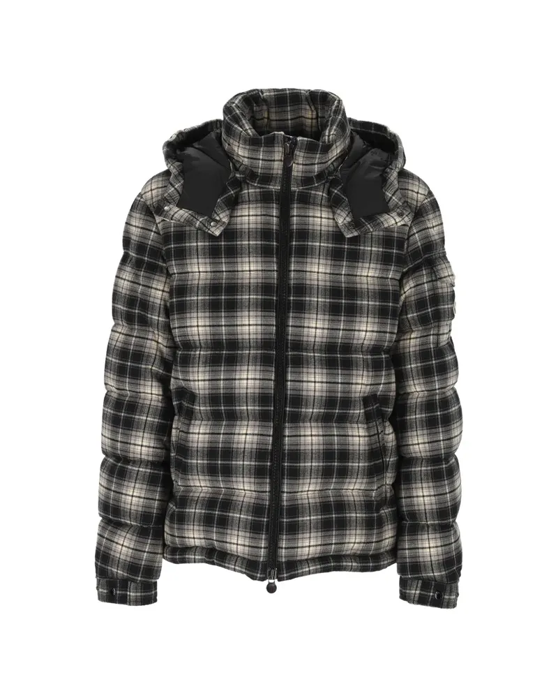 Moncler Check Flannel Jacket Blue