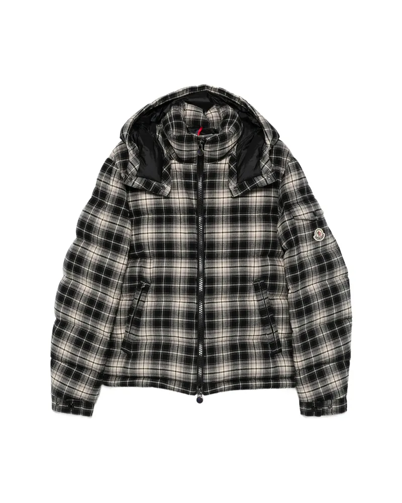 Moncler Check Flannel Jacket Blue