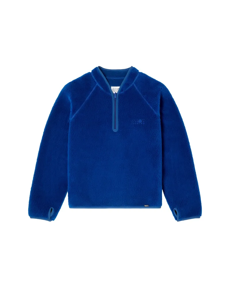Maison Margiela Reversible Teddy Fleece Sweatshirt Blue