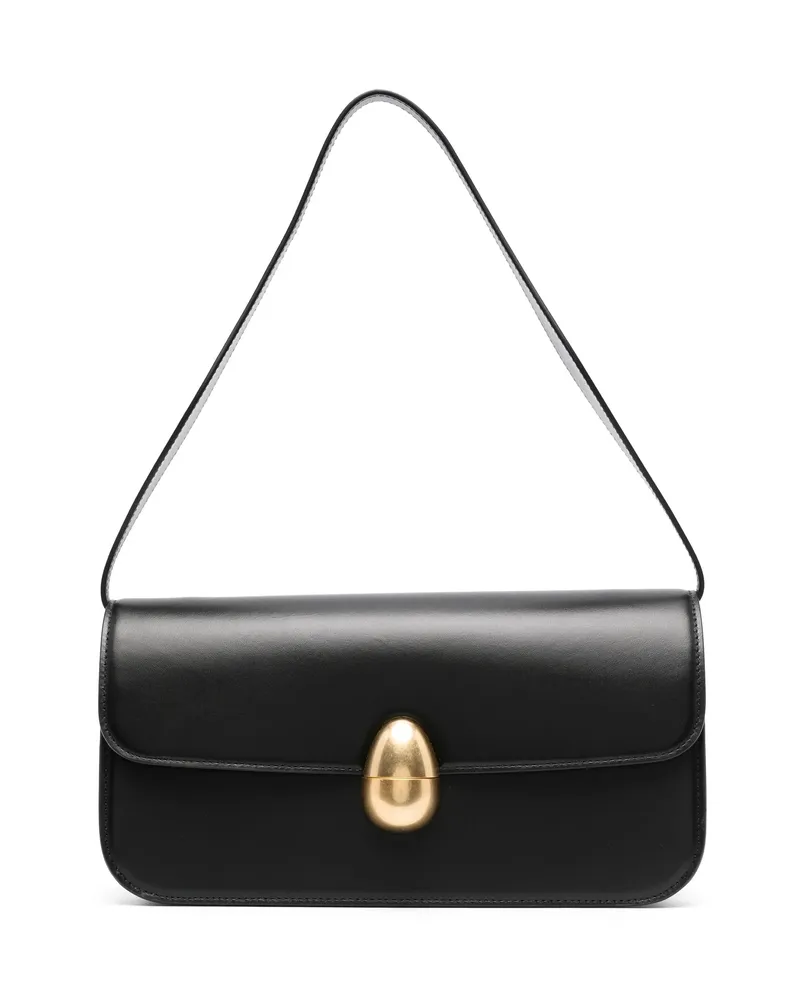 NEOUS Polished-finish Shoulder Bag Black