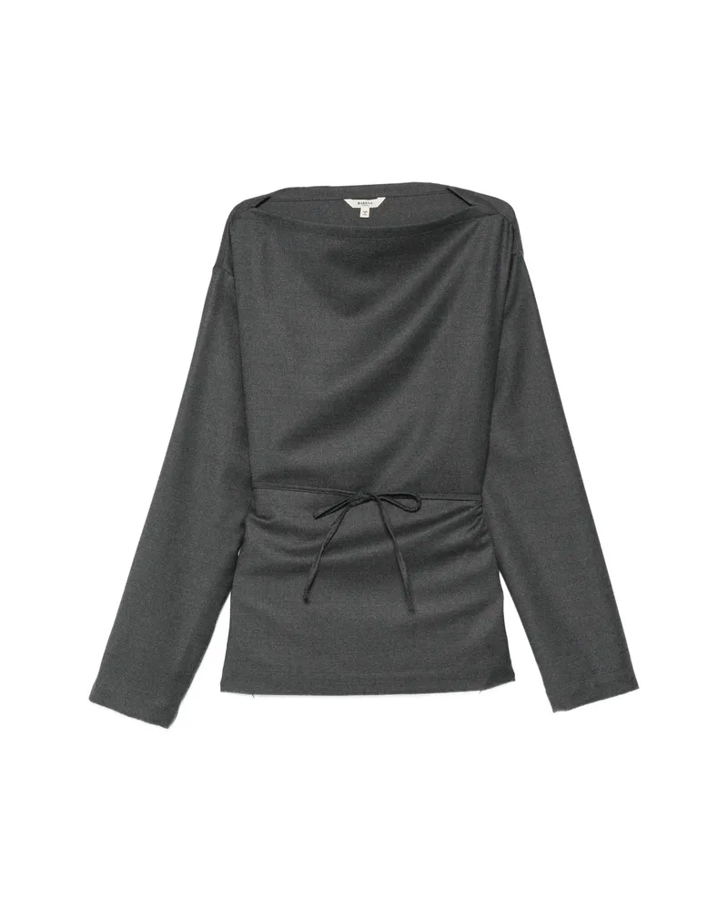 BARENA Belted Boat-neck Top Grey