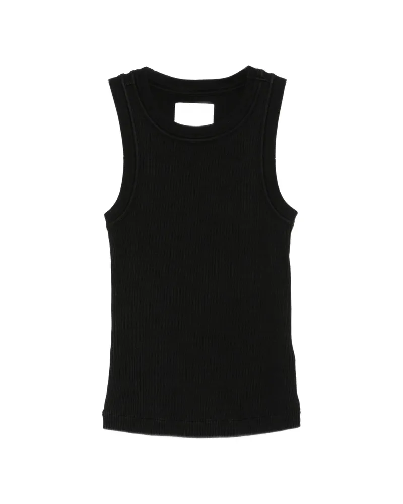 Citizens of humanity Isabel Ribbed-knit Tank Top Black