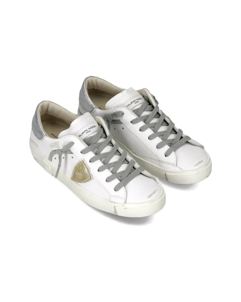 Philippe Model PRSX Triangle Patch Trainers White