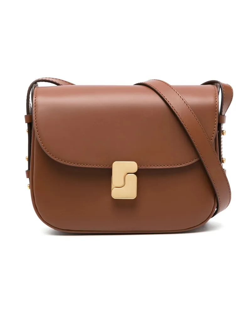 Soeur Bellissima Leather Crossbody Bag Brown