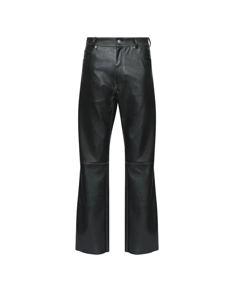 Maison Margiela Leather-effect Trousers Black