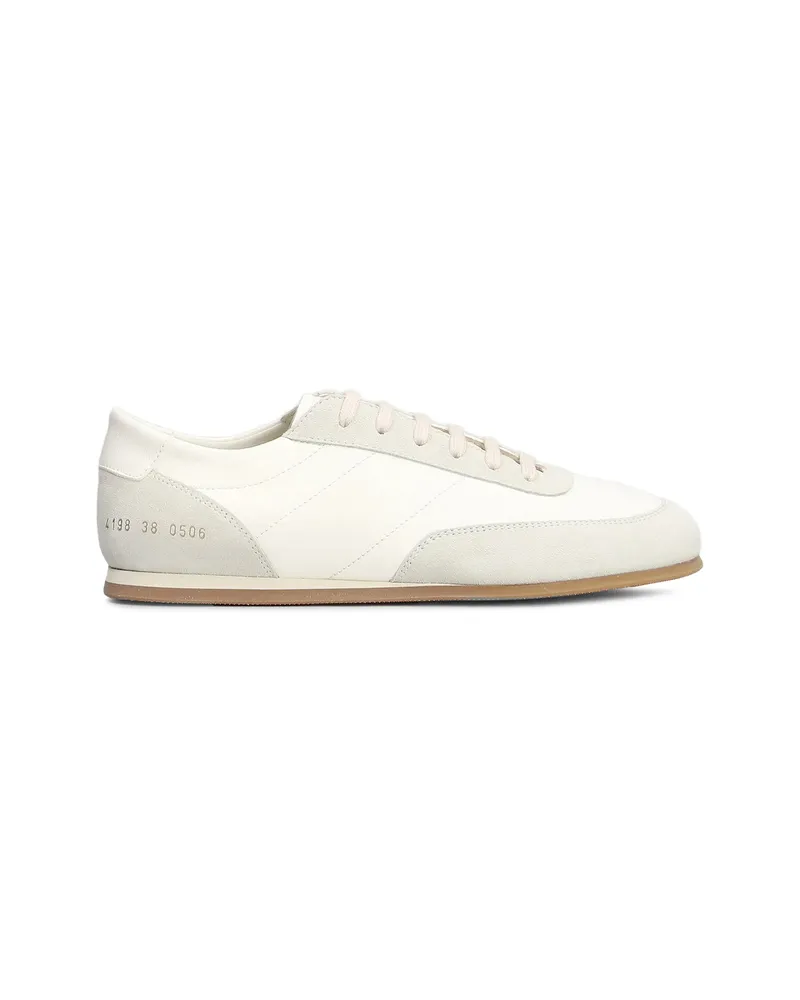Common Projects Minimal Runner Suede-panelled Sneakers White