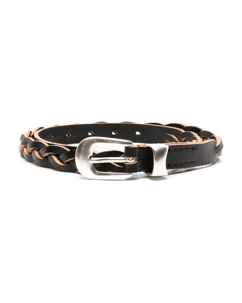 Our Legacy Braided Leather Belt Black
