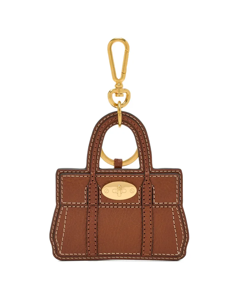 Mulberry Bayswater Top Handle Leather Keyring Brown