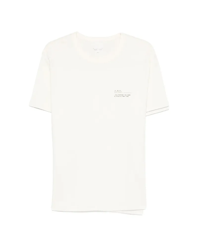 A.P.C. A. p.c. Text Print T-shirt White