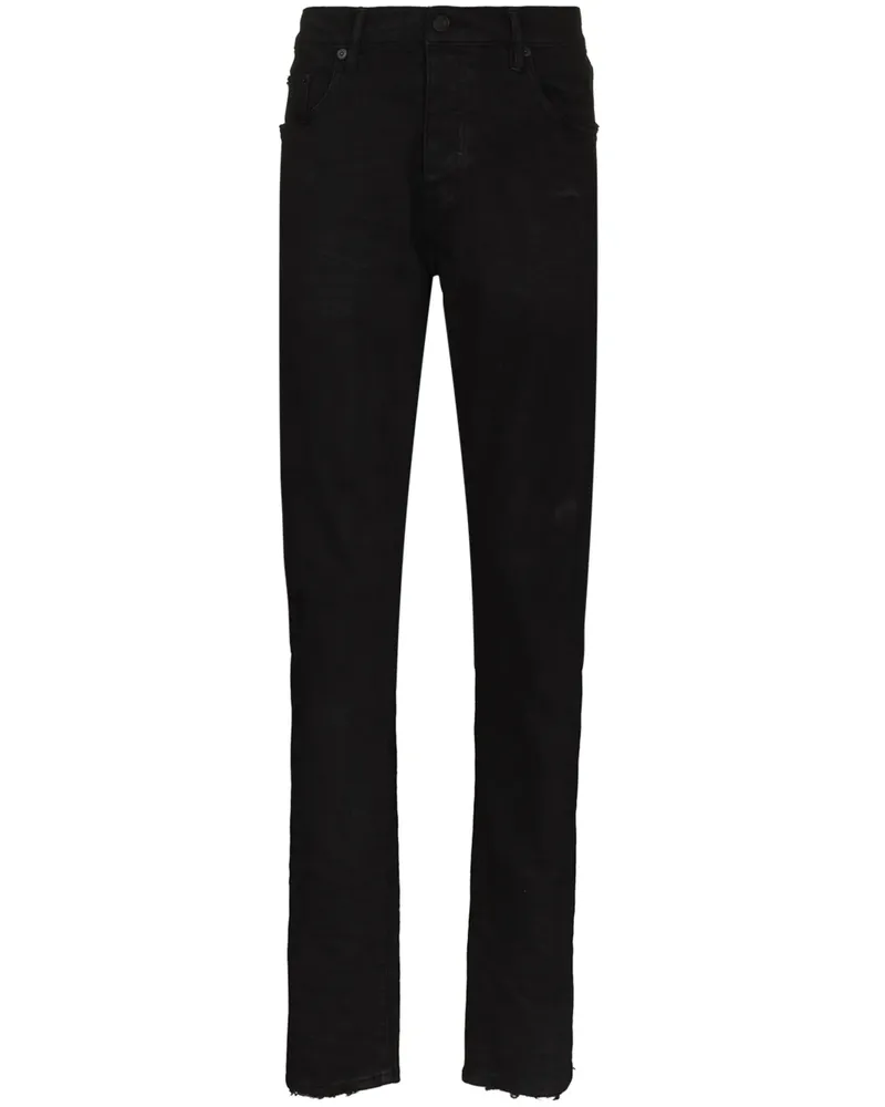PURPLE BRAND Low-rise Slim-fit Jeans Black