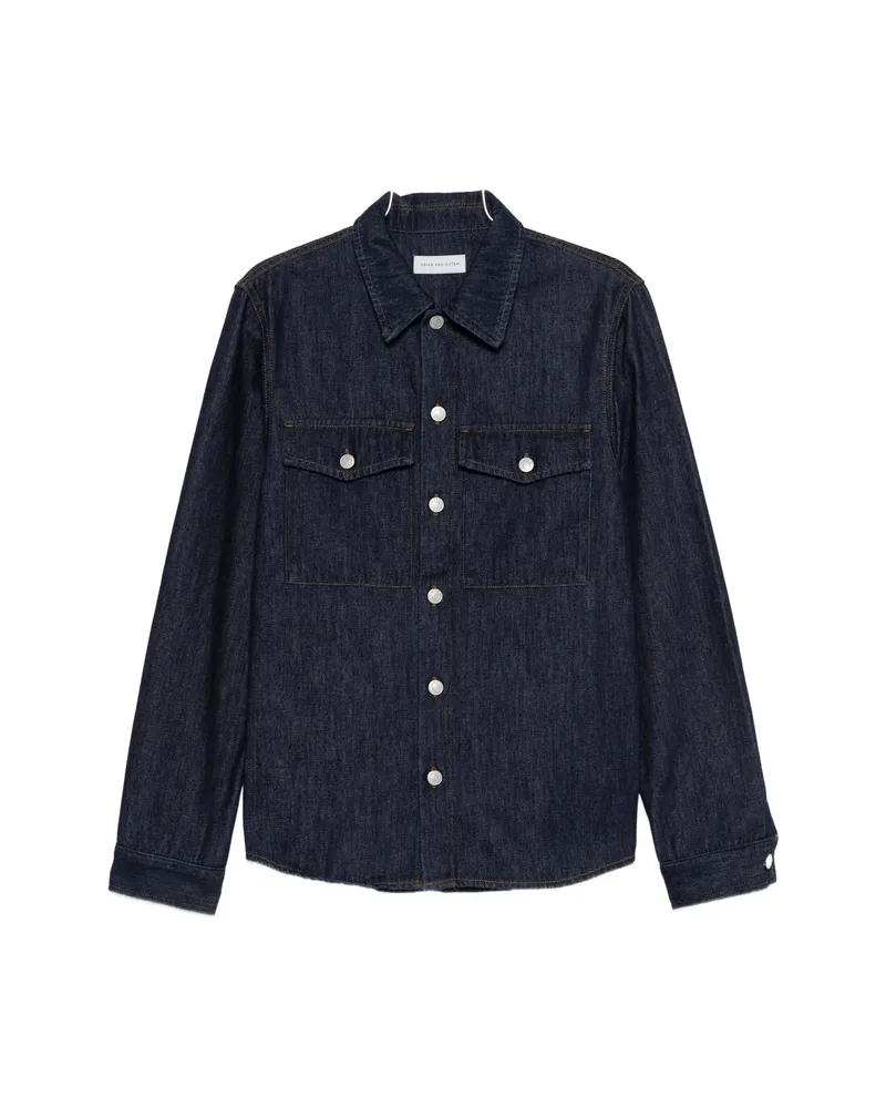 Dries van Noten Buttoned Denim Shirt Blue
