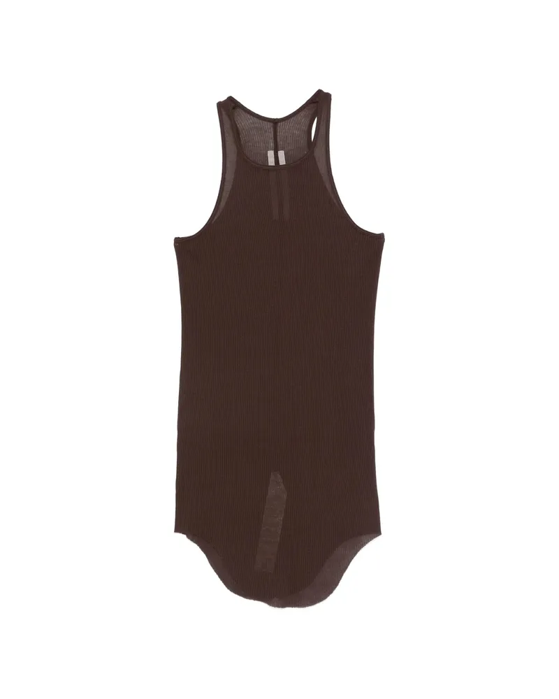 Rick Owens Ribbed-knit Tank Top Brown