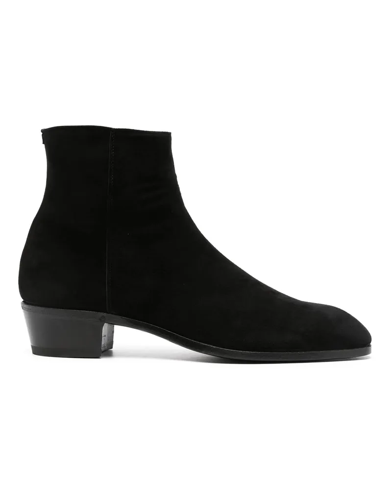 LARDINI 45mm Suede Ankle Boots Black