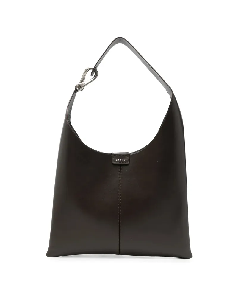 Soeur Cosima Leather Shoulder Bag Brown