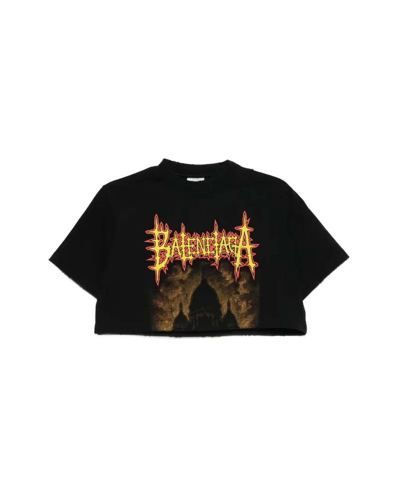 Balenciaga Sacré Caur Crop Top Black