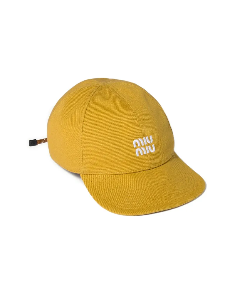 Miu Miu Denim Baseball Cap Yellow