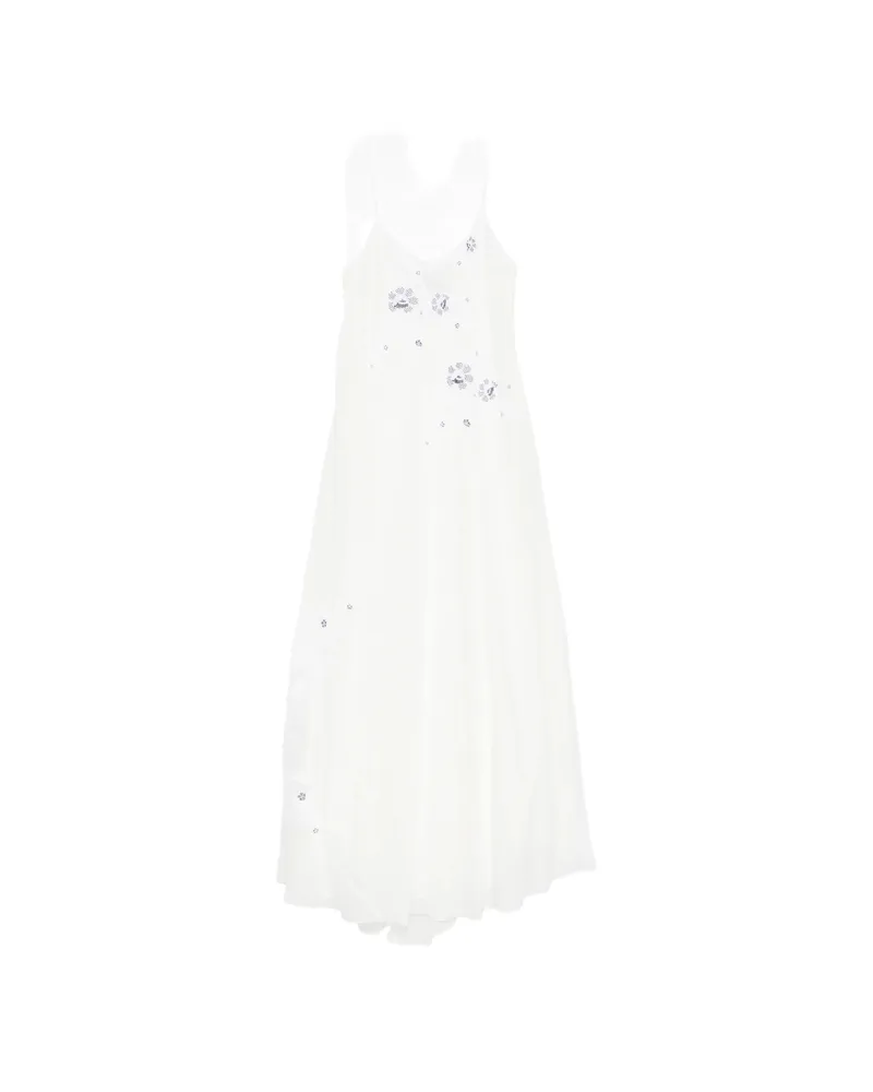 Ermanno Scervino Embroidered Slip Dress White