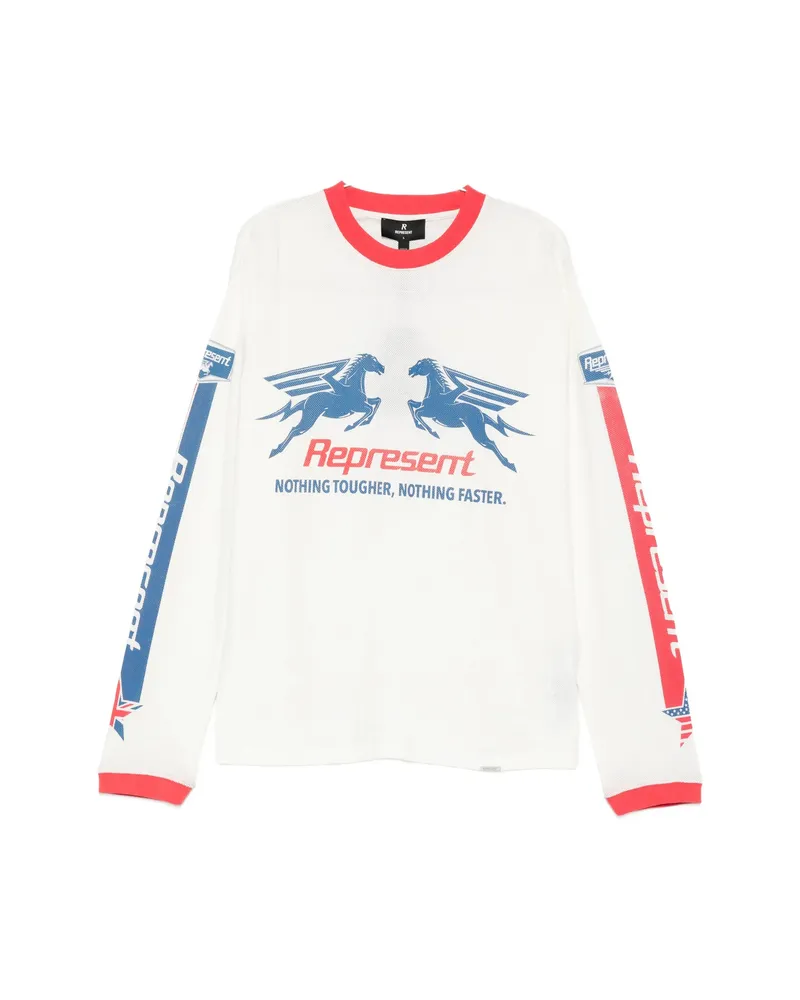REPRESENT Graphic-print Long-sleeves T-shirt White